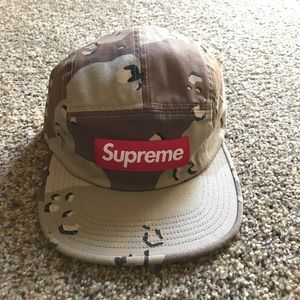 Supreme Washed Chino Twill Camp Cap Red